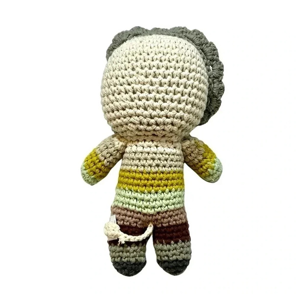 NWOT The Land of Nod Crochet Rattle Lion Plush - Picture 4 of 4